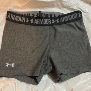 Under Armour Gray/Black Compression Shorts